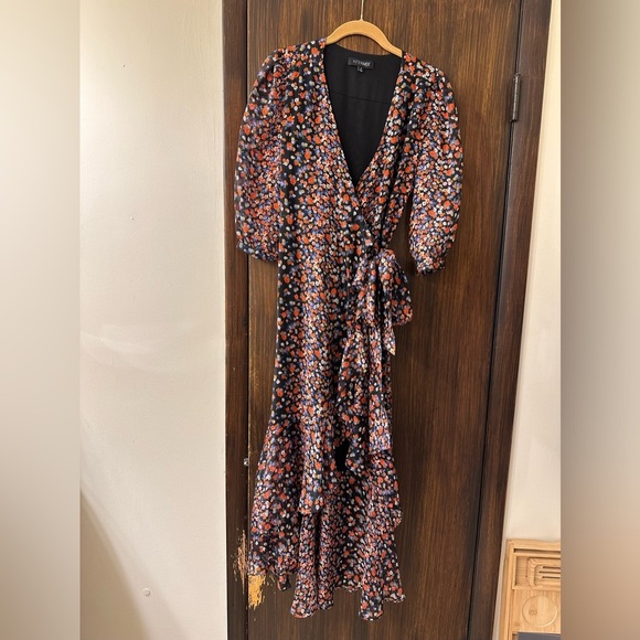 INTERMIX Sybil Silk Floral Dress (D4) - Picture 6 of 10